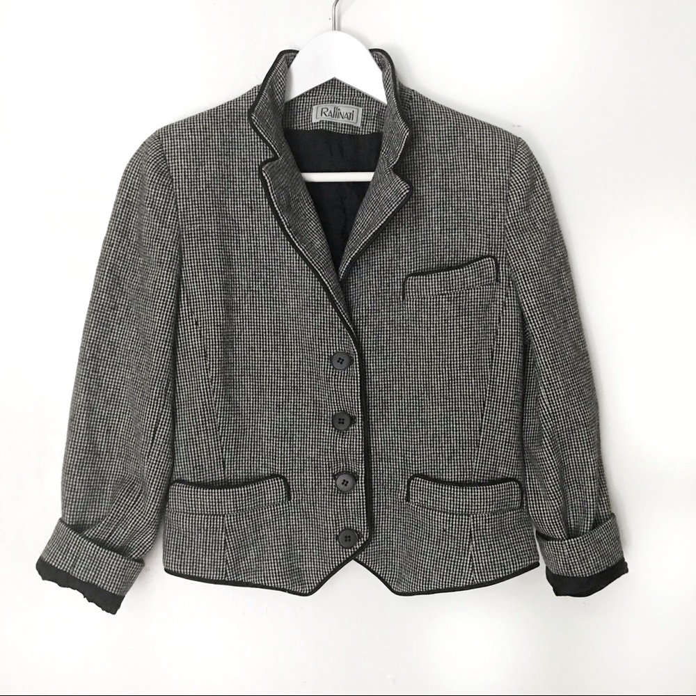 Vintage Raffinati Tweed Pure Wool Blazer. S